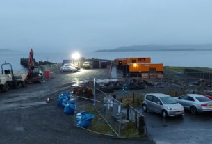 Construction works at Craigendoran Pier
