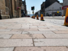 A dirty pavement on Sinclair Street, Helensburgh