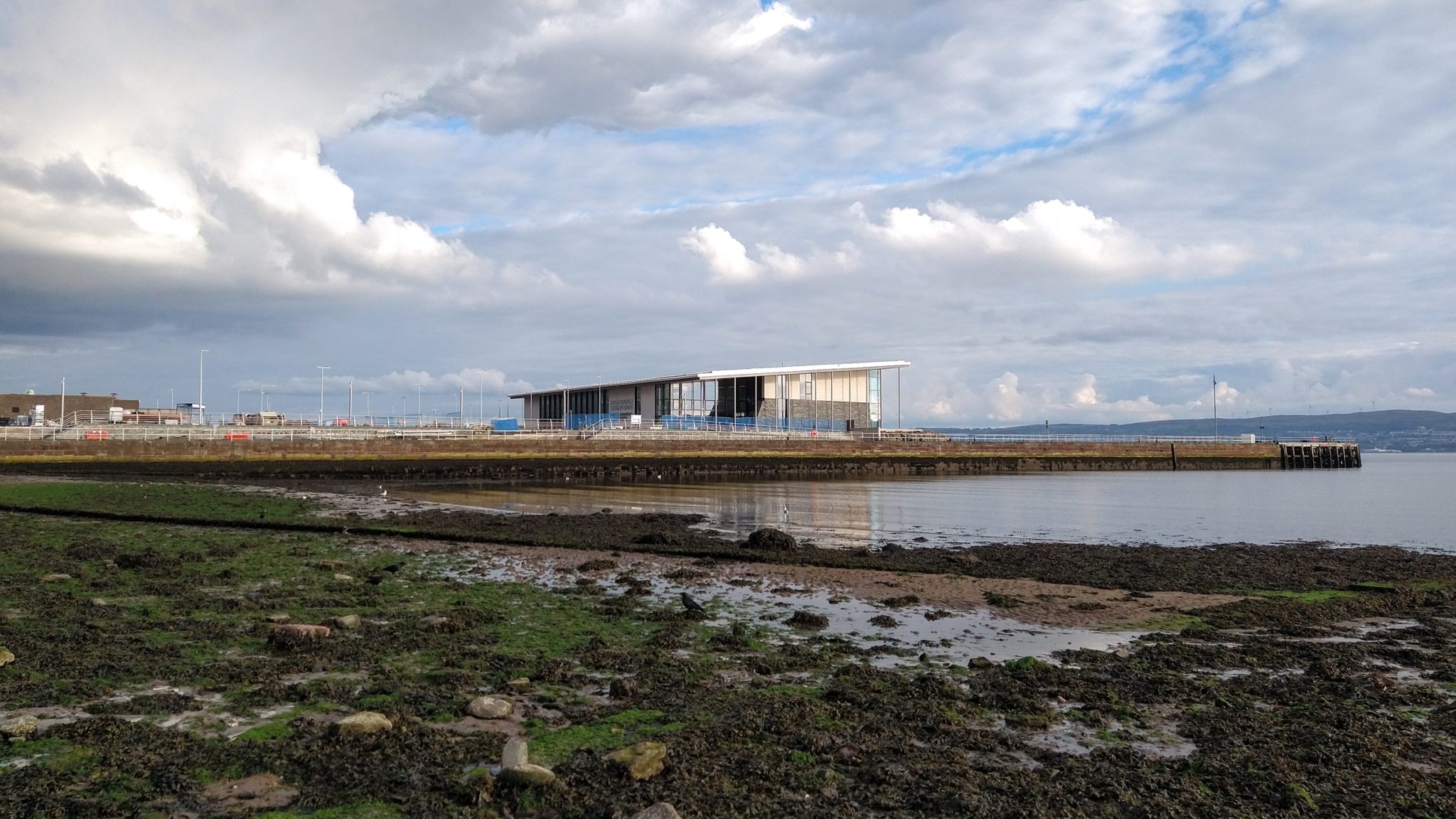 Helensburgh pier and leisure centre from the west bay